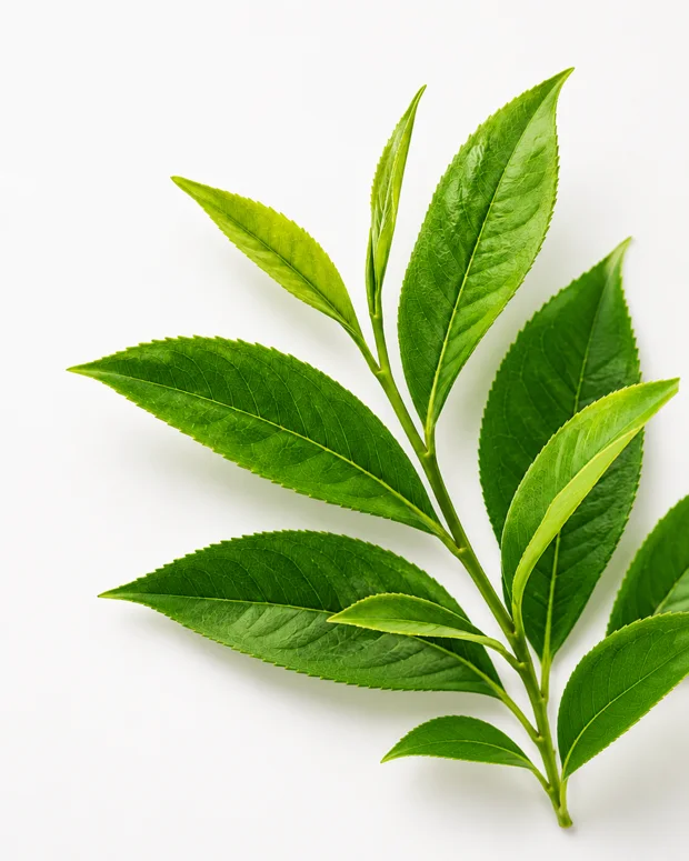 Green tea leaves